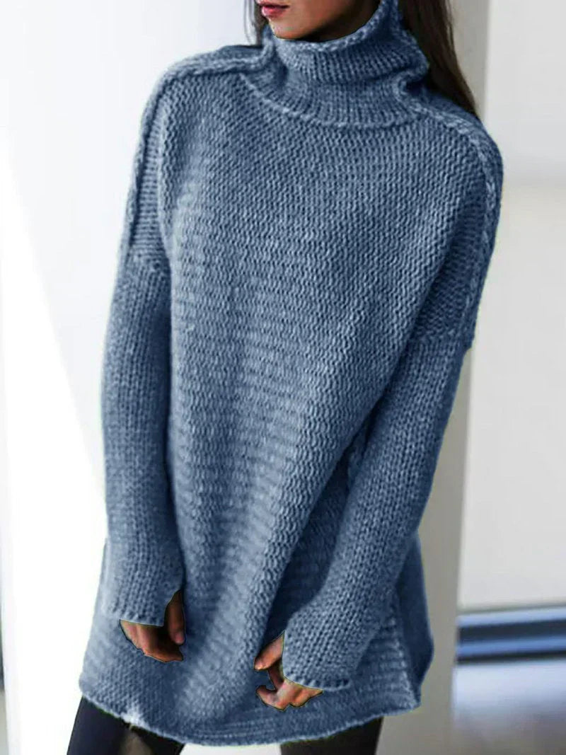 Großer Rollkragenpullover Damen Oversized