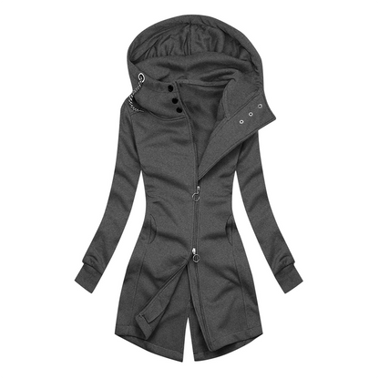 Damen Hoodie Slim Fit Hochkragen Jacke
