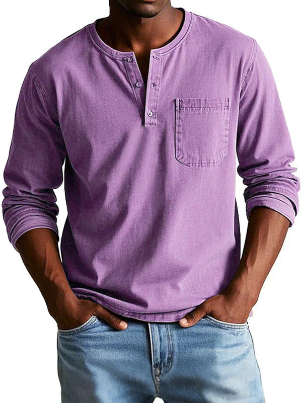 Herren Langarmshirt Casual Style