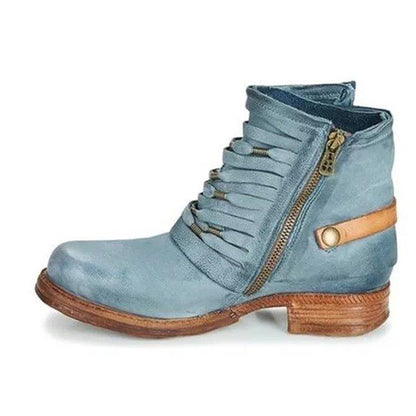 Retro Lederstiefel Vintage Style