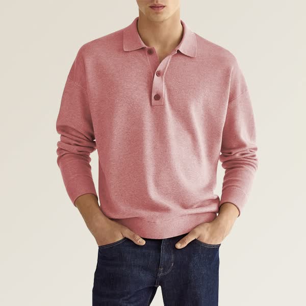 Modisches Langarm-Poloshirt für Herren