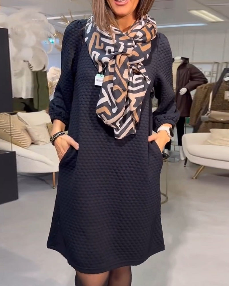 Elegantes Damenkleid Einfarbig Klassik
