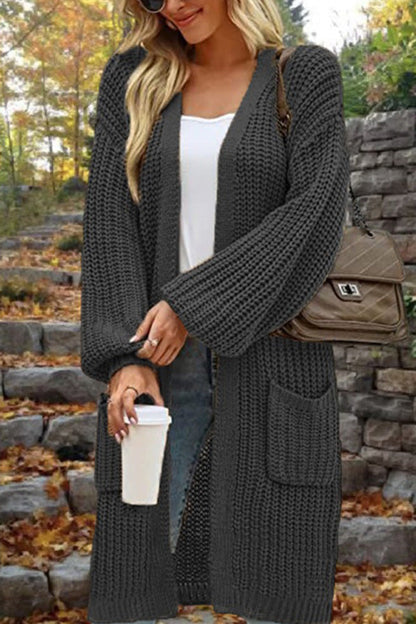 Oversized Cardigan Sweater Jacke Mit Taschen