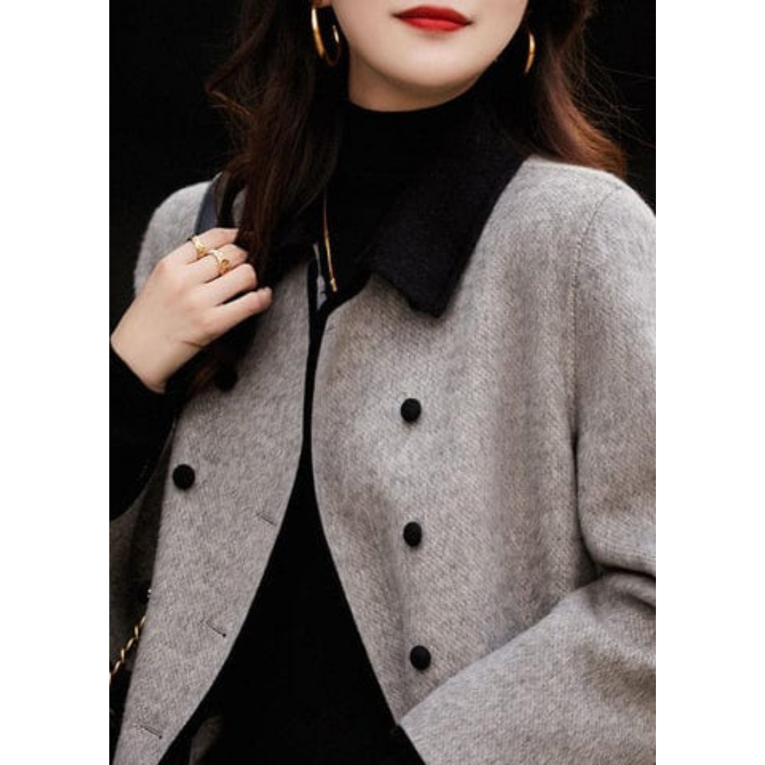Damen Trenchcoat Lang Wintermantel Elegant - IdealeKleiden