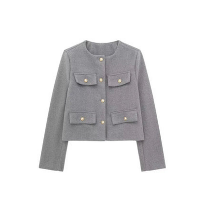 Eleganter Damen Blazer Langärmlig Vintage Style