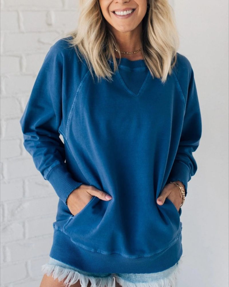 Stylisher Strickpullover mit Taschen