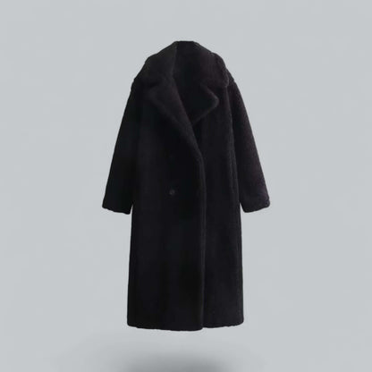 Damen Teddyjacke Lang Kunstfell Mantel