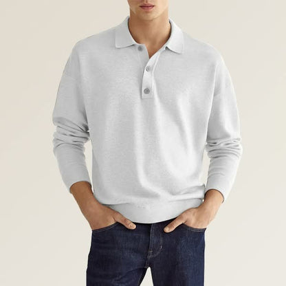 Modisches Langarm-Poloshirt für Herren