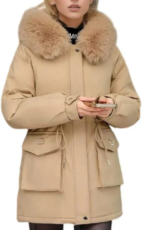 Warme Parka Damen Mantel Isoliert Mit Kapuze