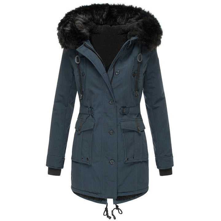 Frauen Wintermantel Kapuze Warm Stylish