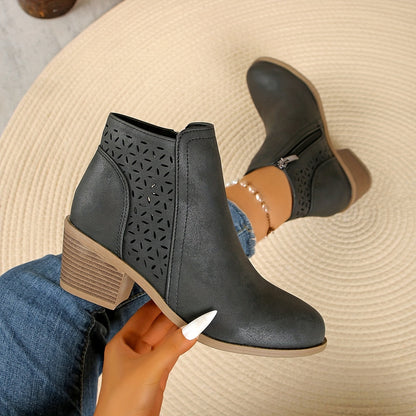 Damen Stiefeletten Bequem Mit Reißverschluss
