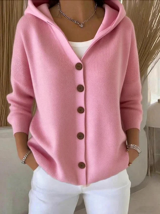 Bequemer Damen Cardigan Langärmlig Baumwolle - IdealeKleiden