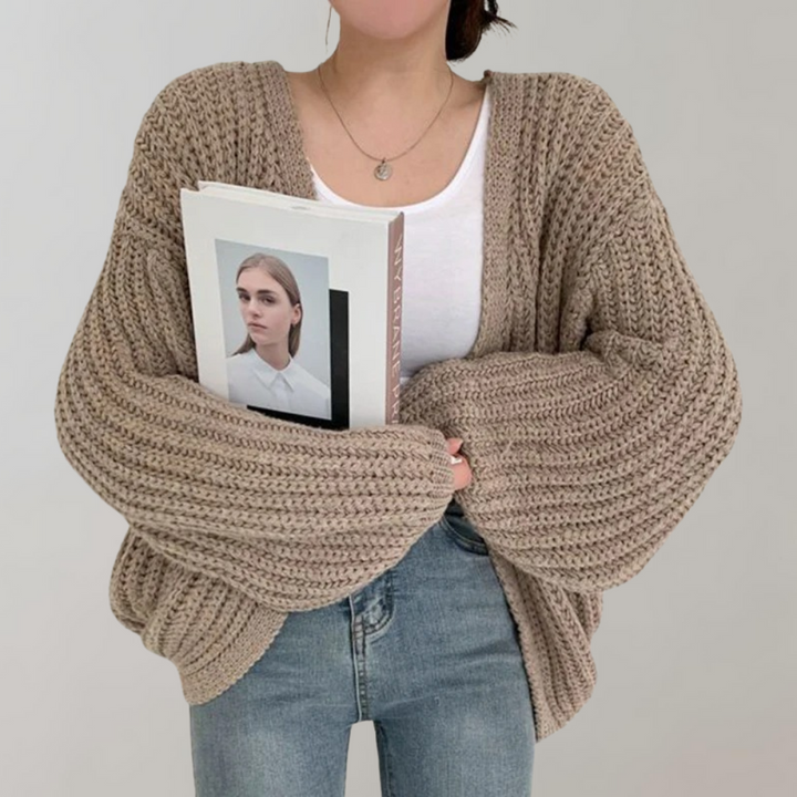 Damenschal Strickjacke Grobstrick Stil