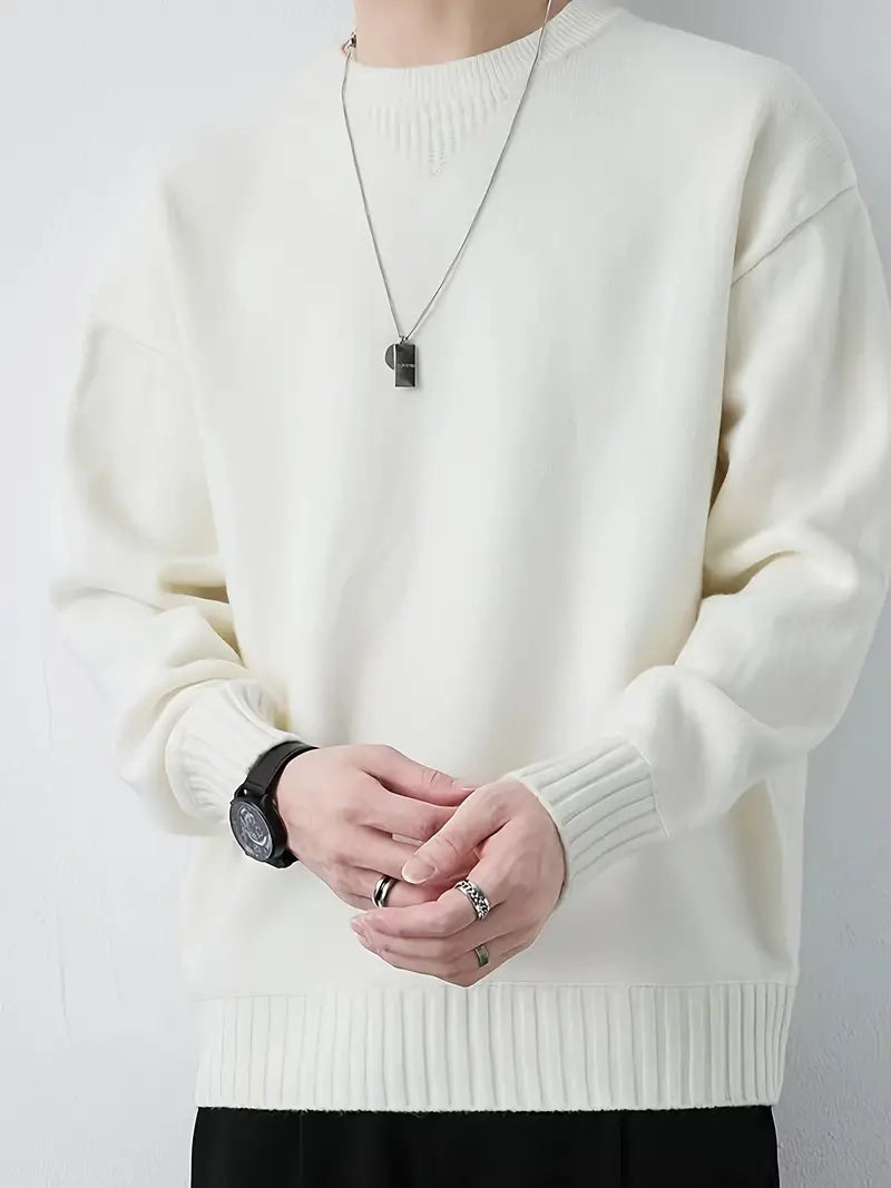 Lässiger Herren Pullover Rundhals Warm - IdealeKleiden