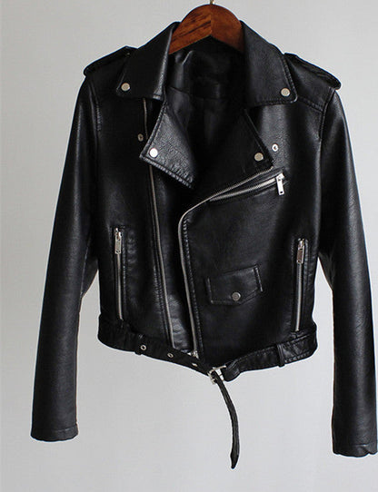 Lederjacke Damen Kurz Stylisch Trend 2024 - IdealeKleiden