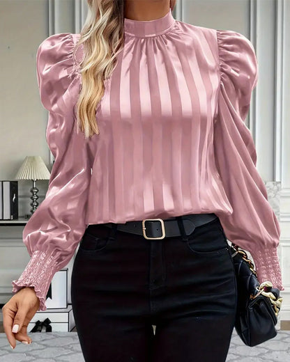 Stilvolle Bluse Mit Puffärmeln Frauen
