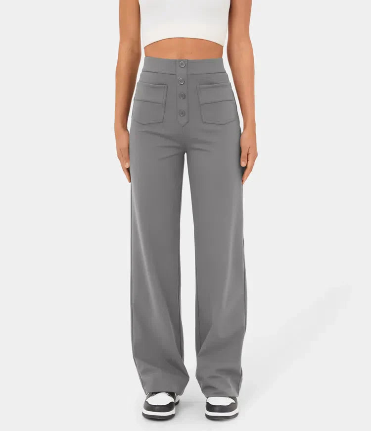 Elegante Damen-Hose mit Knöpfen