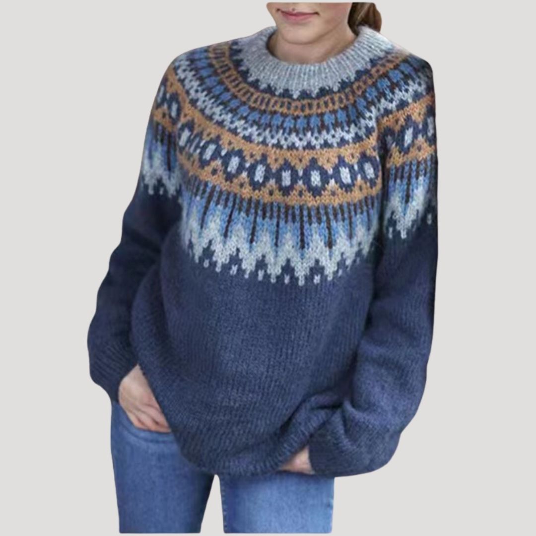 Damen Frühjahrspullover Gemustert Pastell