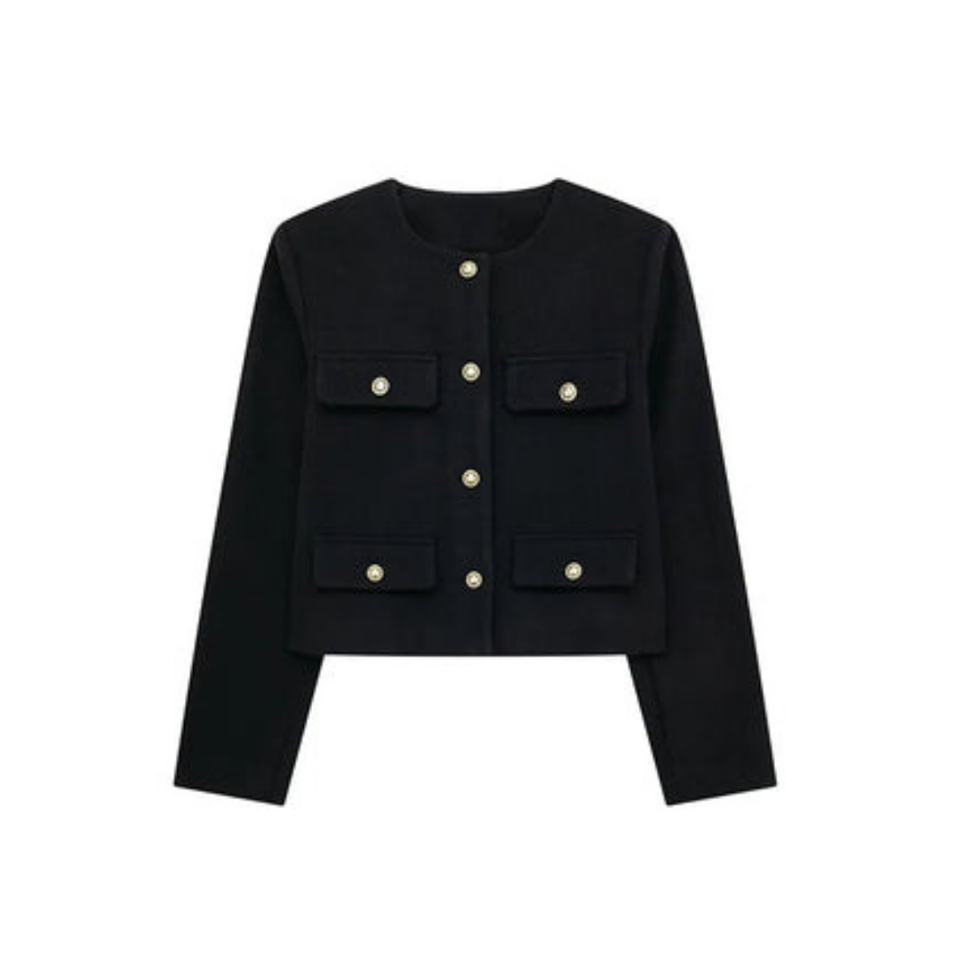 Eleganter Damen Blazer Langärmlig Vintage Style