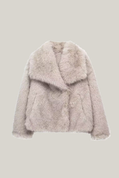 Modische Kunstfell-Jacke Damen