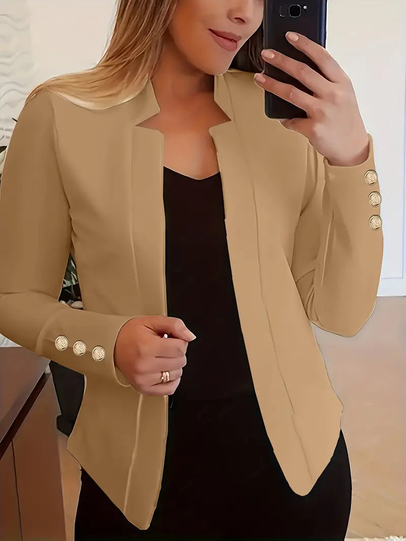 Frauen Blazer Langarm Offen Style Frühjahr