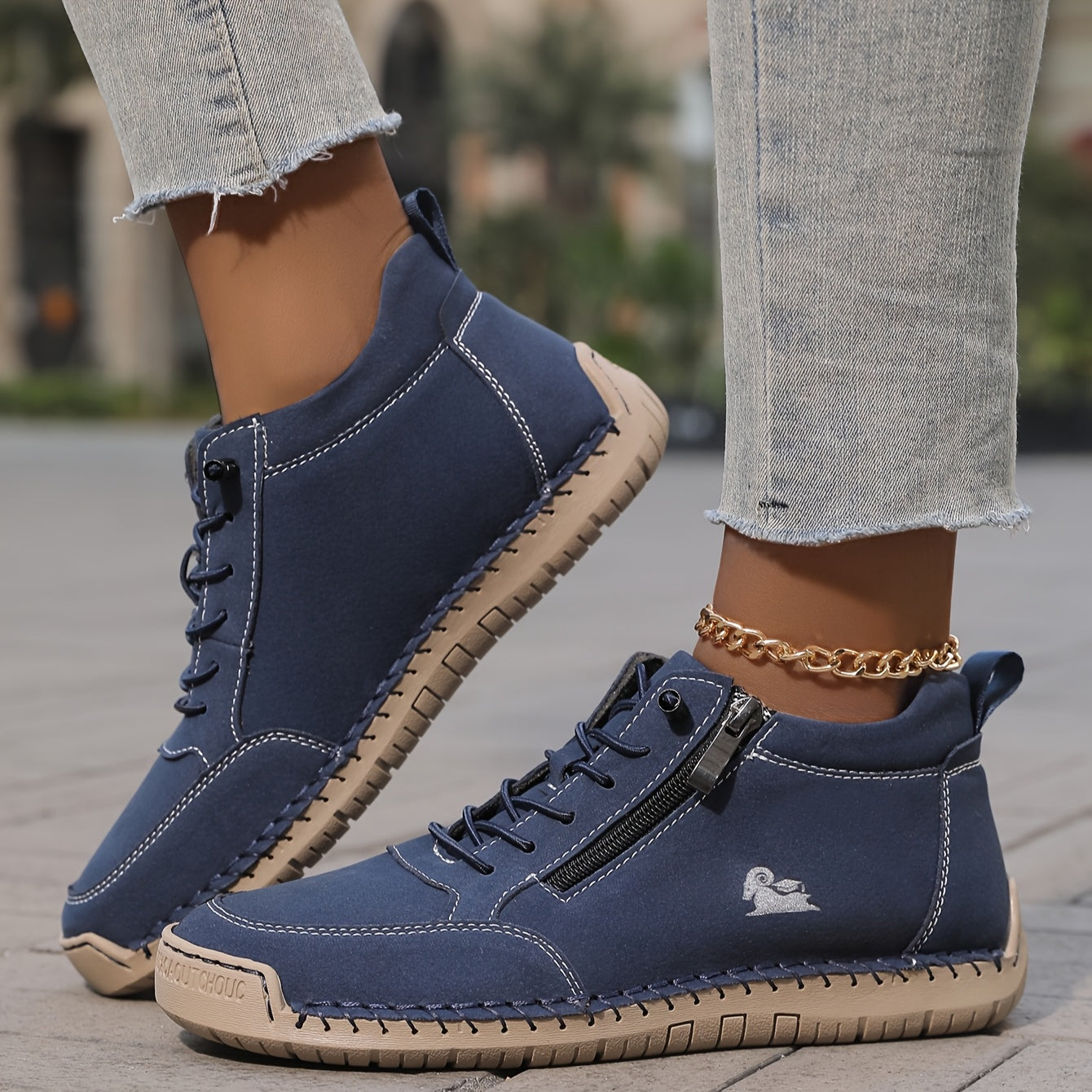Damen Bequeme Sportschuhe Schnellverschluss