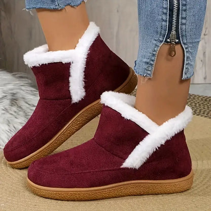 Damen Winterstiefel Plüschfell Warm