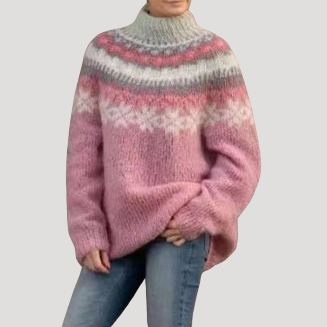 Damen Frühjahrspullover Gemustert Pastell