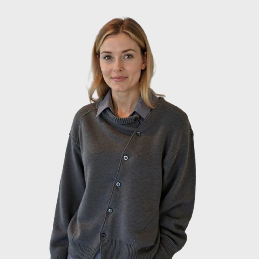 Bequeme Strickjacke mit Knöpfen Frauen