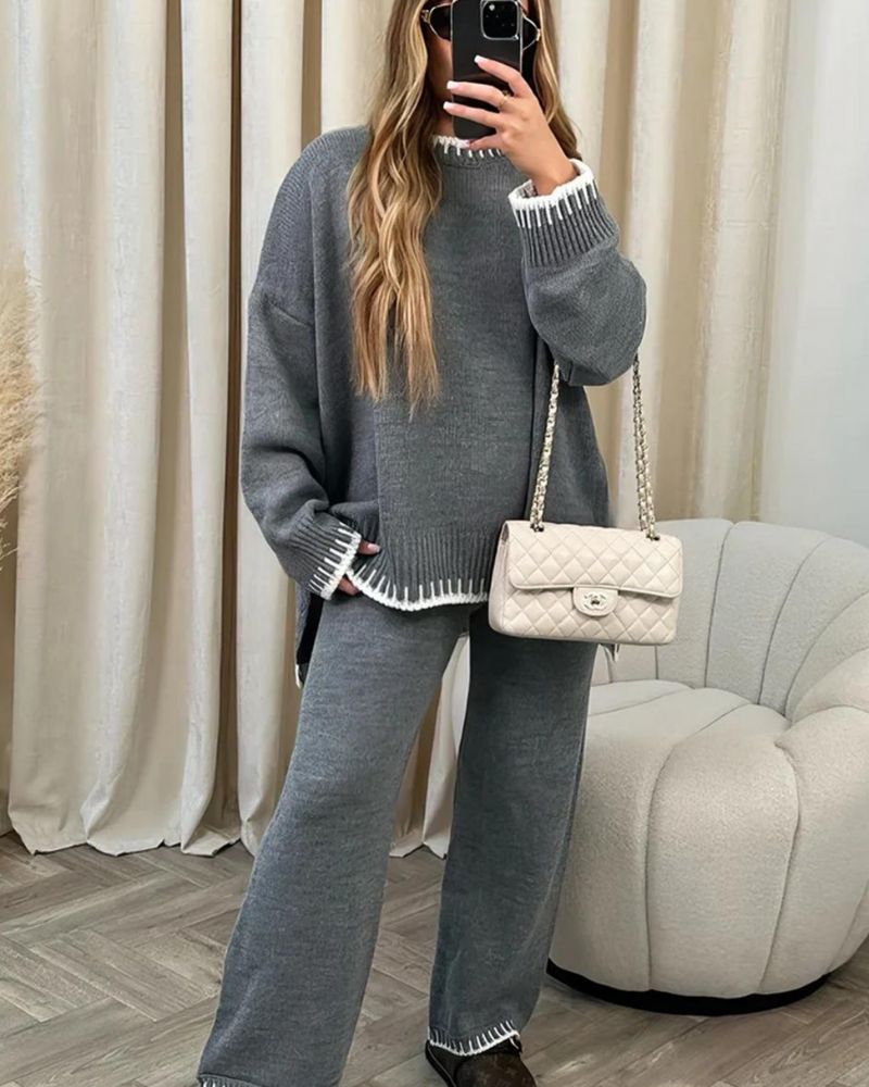 Klassisches Strick-Outfit Set