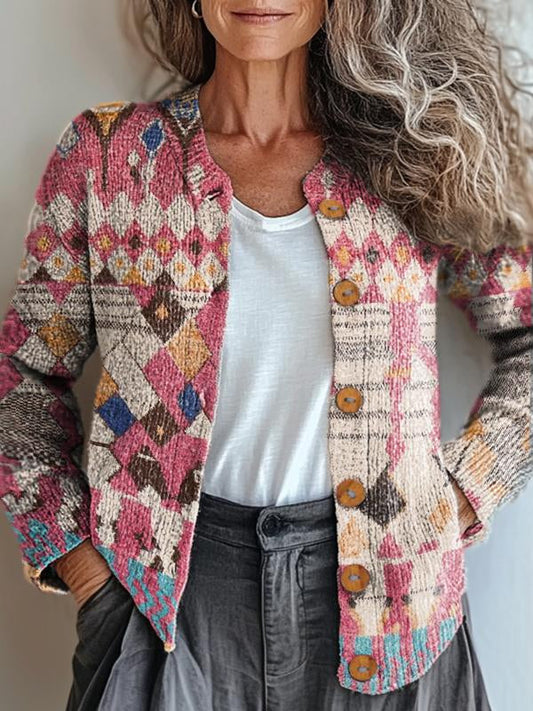 Boho Style Jacke Geometrisch Trendy - IdealeKleiden