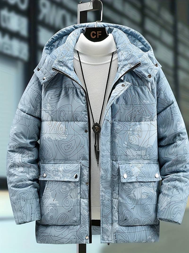 Herren Winterjacke Warm Kapuze