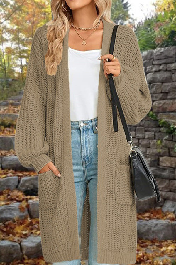 Oversized Cardigan Sweater Jacke Mit Taschen