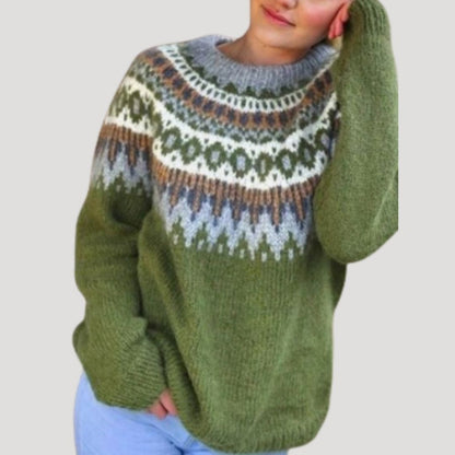 Damen Frühjahrspullover Gemustert Pastell