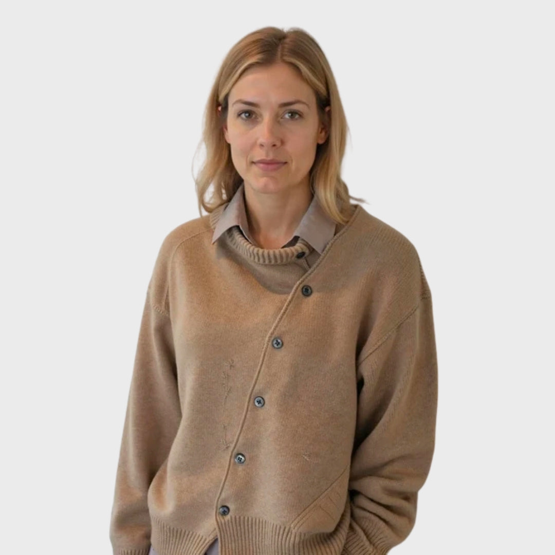 Bequeme Strickjacke mit Knöpfen Frauen