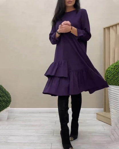 Elegante Kleider | Rüschen Midi Länge