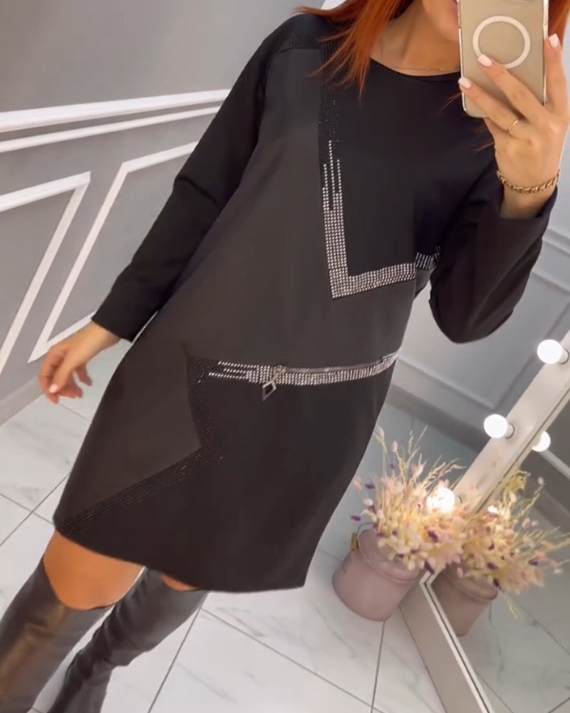 Farbenfrohes Frauenkleid Modern Design - IdealeKleiden