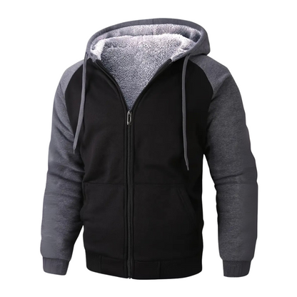 Herren Hoodie Sherpa Fleece Warm gefüttert