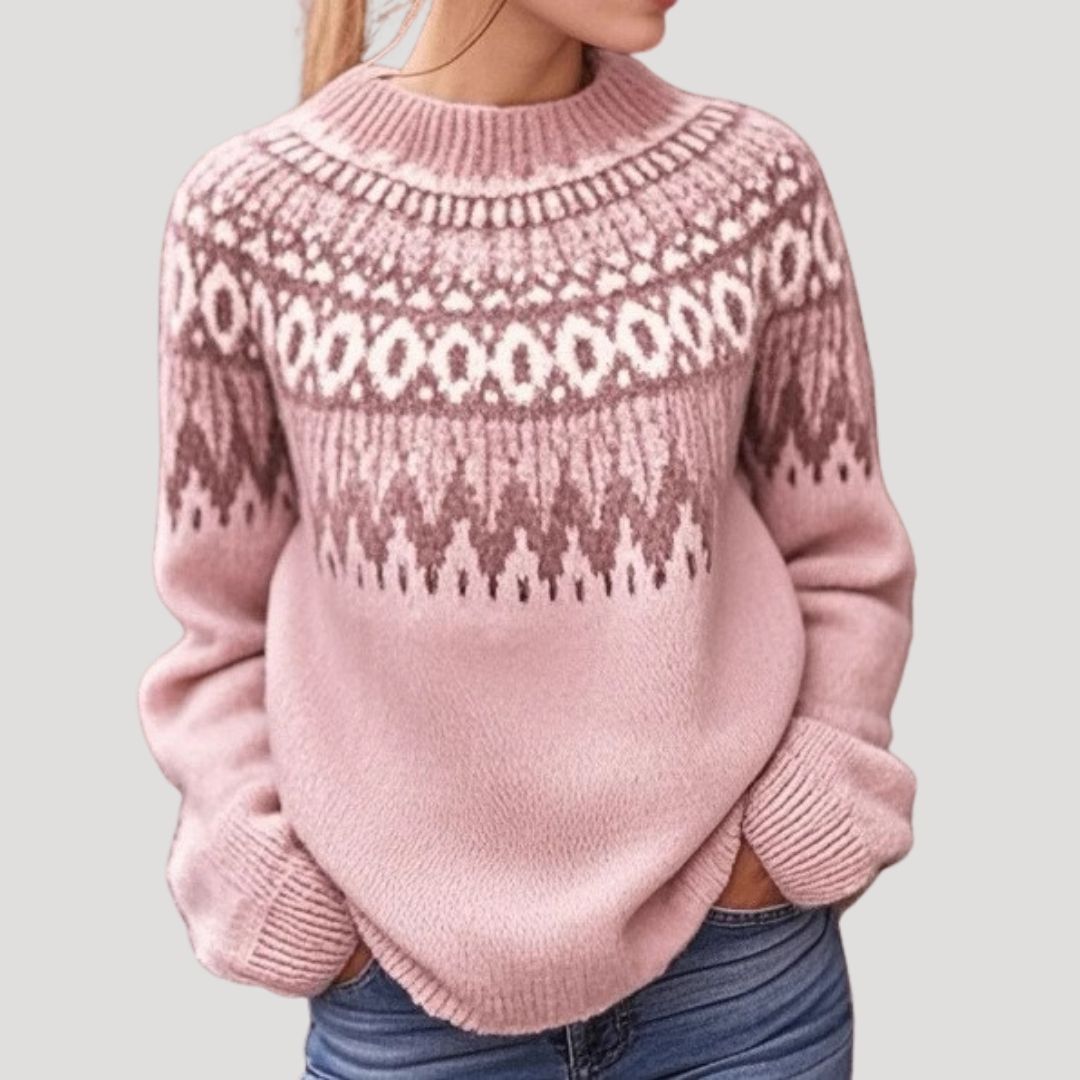 Damen Frühjahrspullover Gemustert Pastell