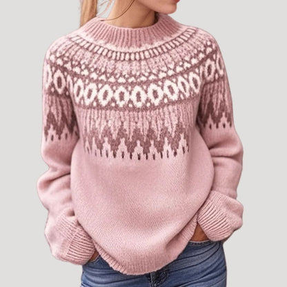 Damen Frühjahrspullover Gemustert Pastell