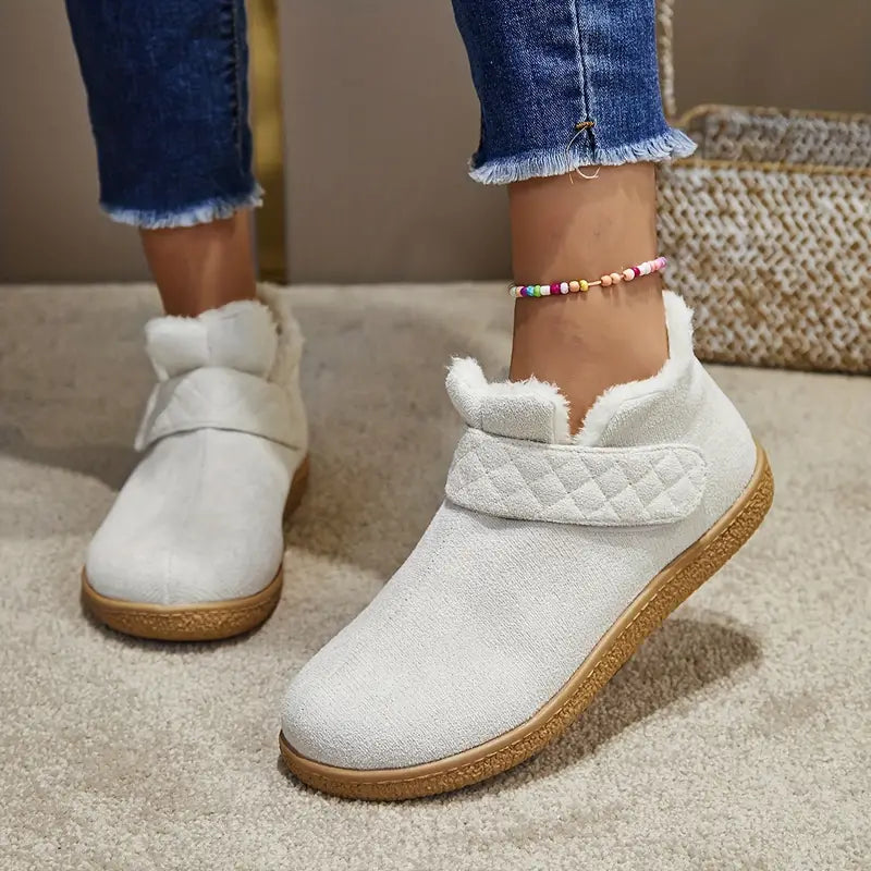 Damen Warme Fleece Stiefel Komfortabel - IdealeKleiden