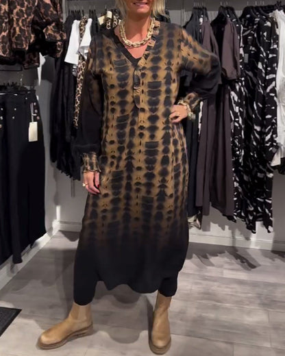 Farbenfrohes Sommerkleid V-Ausschnitt