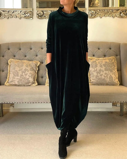 Elegantes Tulpenkleid Samt Optik