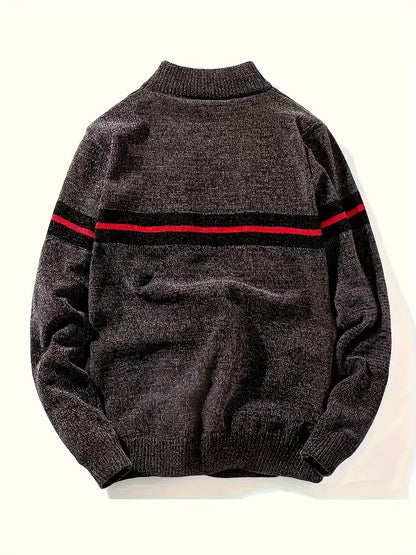 Herren Pullover Streifenmuster Modern Stil