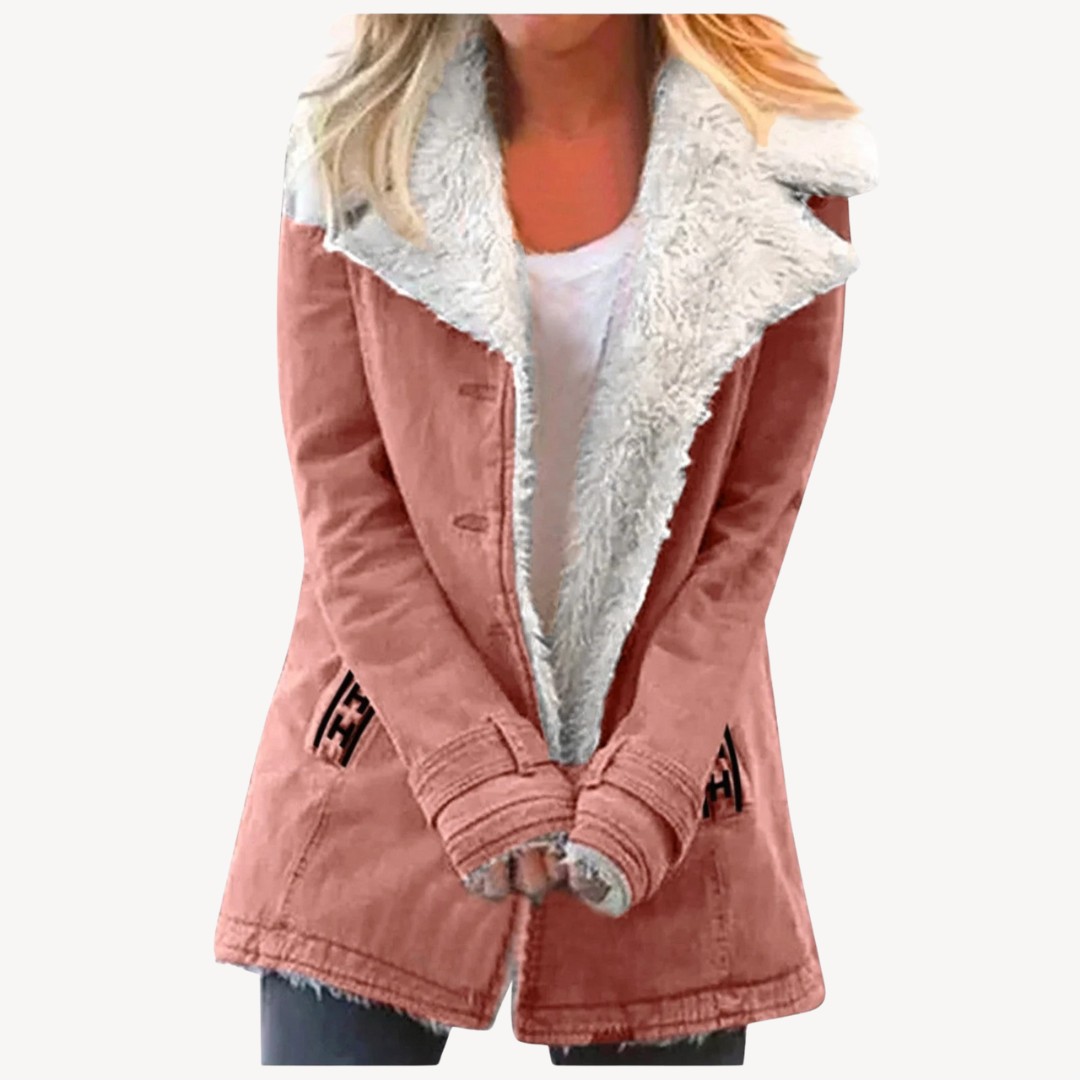 Damen Winterjacke Fleece Gefüttert Warm