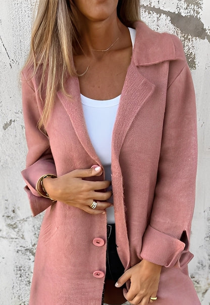 Langer Frauen Strickmantel Bequem - IdealeKleiden