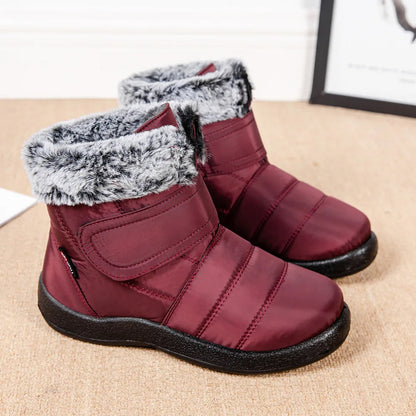 Damen Stiefel Wasserdicht Kaninchenfell Schuhe