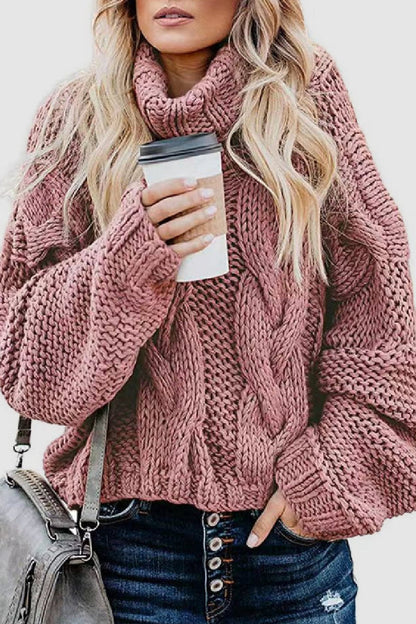 Eleganter Cashmere Pullover Rollkragen Winter