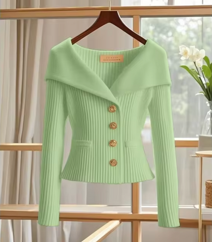 Praktische Strickjacke Damen Kurz Cardigan Übergröße