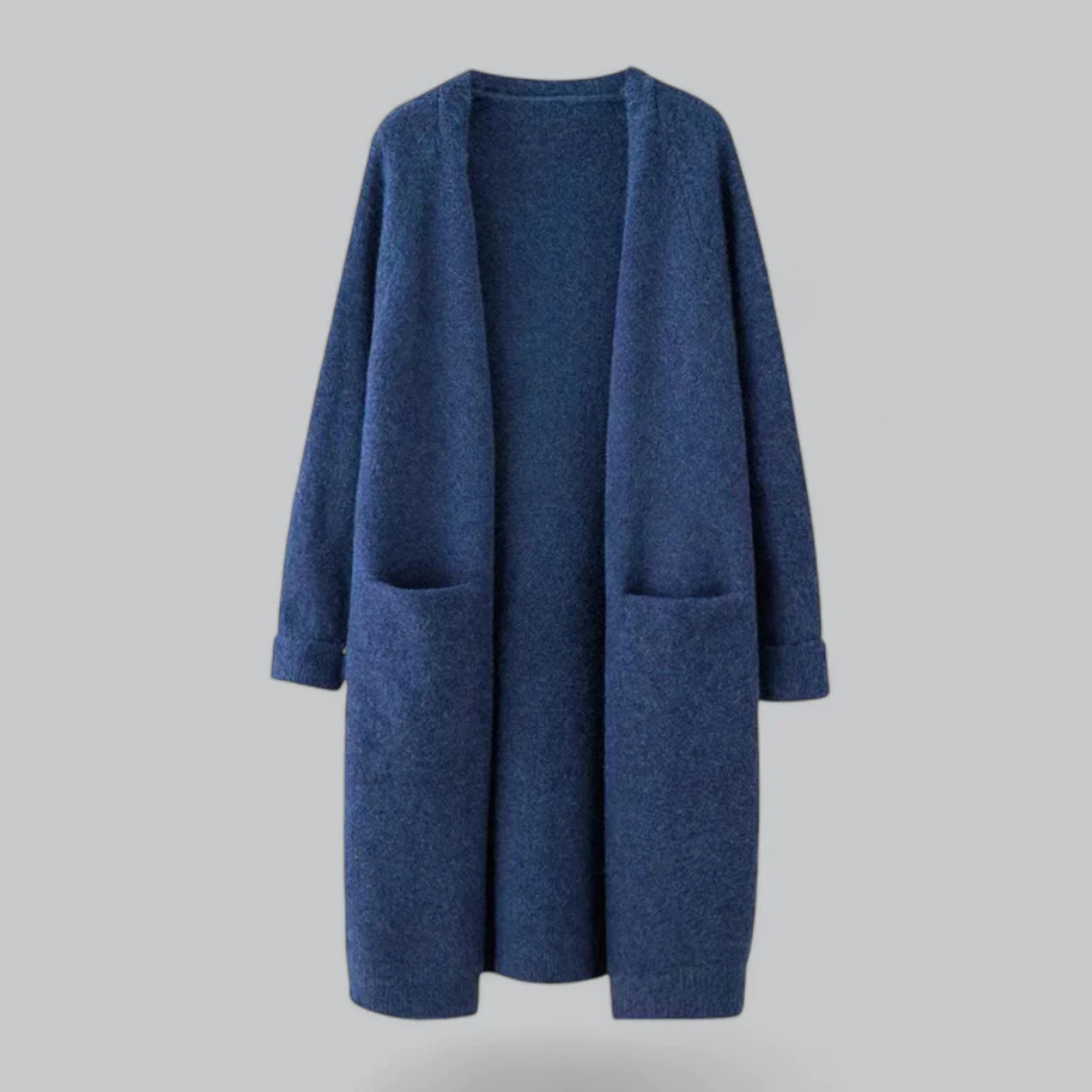 Damen Strickjacke Offen Vorne Warm